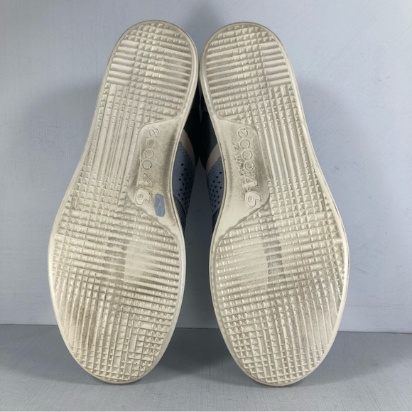 Ecco Collin 2.0 Casual Sneakers Suede Shoes Gray Blue Men 12-12.5 - Picture 8 of 9